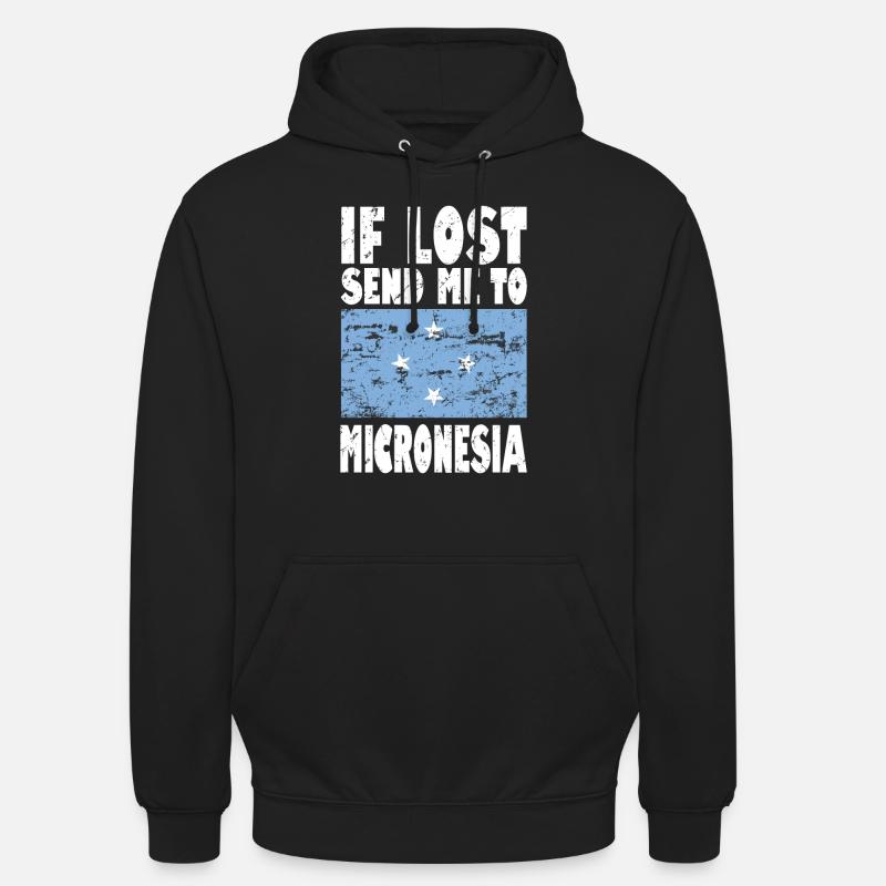 Drapeau de micronésie - Sweat-shirt à capuche unisexe - noir