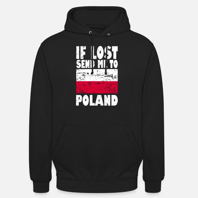 Slogan du drapeau polonais - Sweat-shirt à capuche unisexe - noir