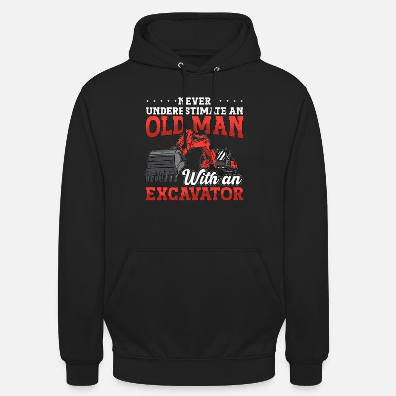 Bauarbeiter Baggern Baggerfahrer Bagger Geschenk - Unisex Hoodie - Schwarz