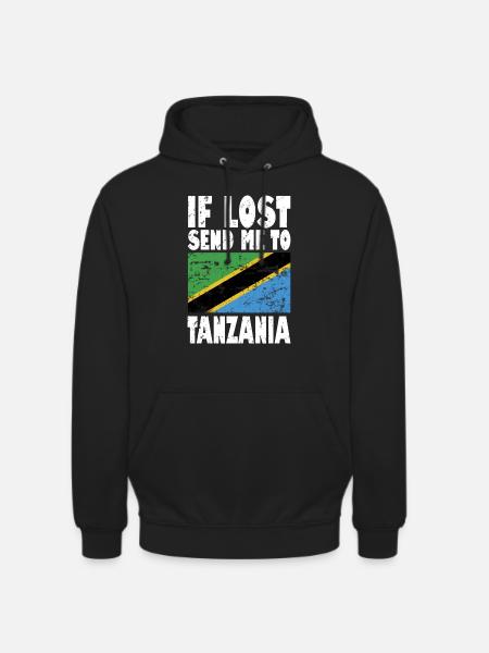 Drapeau de la Tanzanie - Sweat-shirt à capuche unisexe - noir