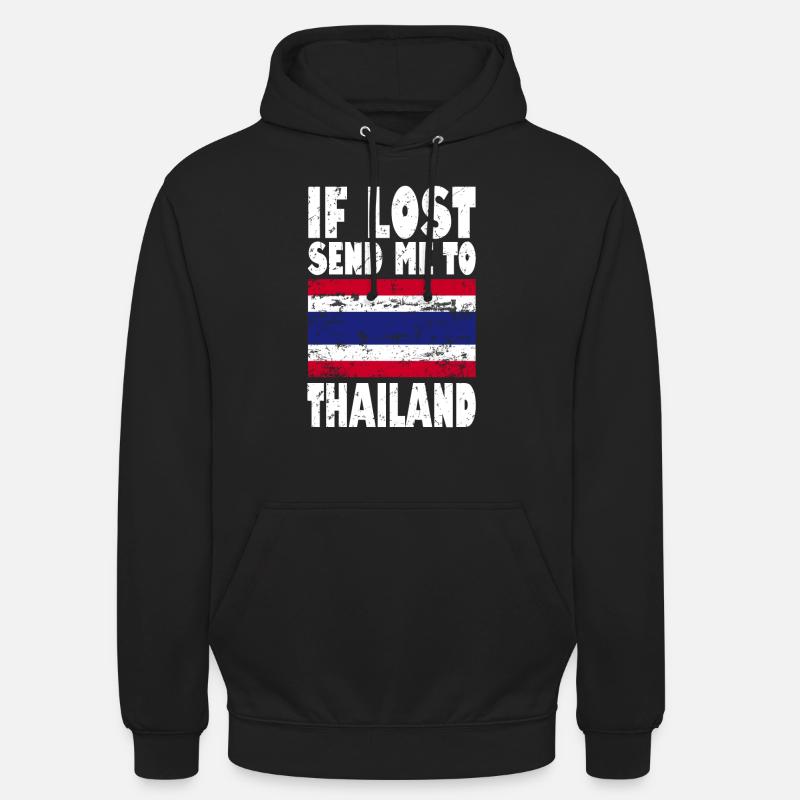 Drapeau de la Thaïlande - Sweat-shirt à capuche unisexe - noir