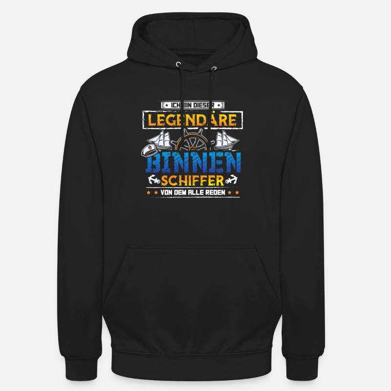 Binnenschiffer Seemann Boot - Unisex Hoodie - Schwarz