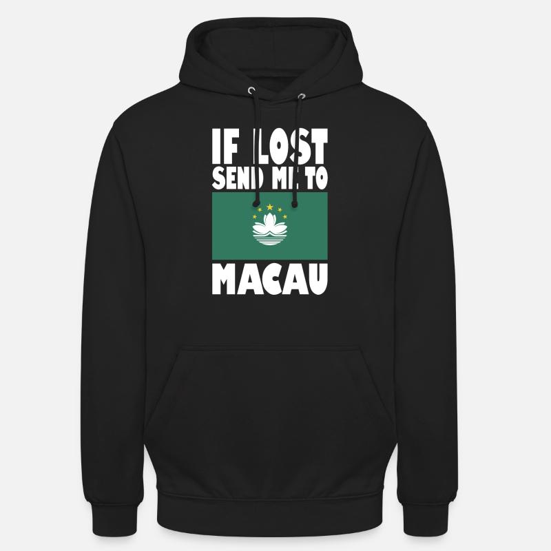 Drapeau de Macao - Sweat-shirt à capuche unisexe - noir