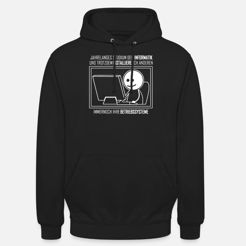 Informatik Vintage Nerd Informatiker - Unisex Hoodie - Schwarz