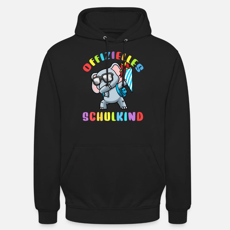 Schulkind Einschulung Elefant - Unisex Hoodie - Schwarz