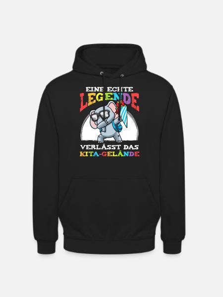 Schulkind Einschulung Elefant - Unisex Hoodie - Schwarz