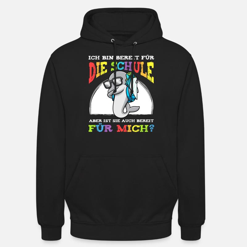 Schulkind Einschulung Delfin - Unisex Hoodie - Schwarz