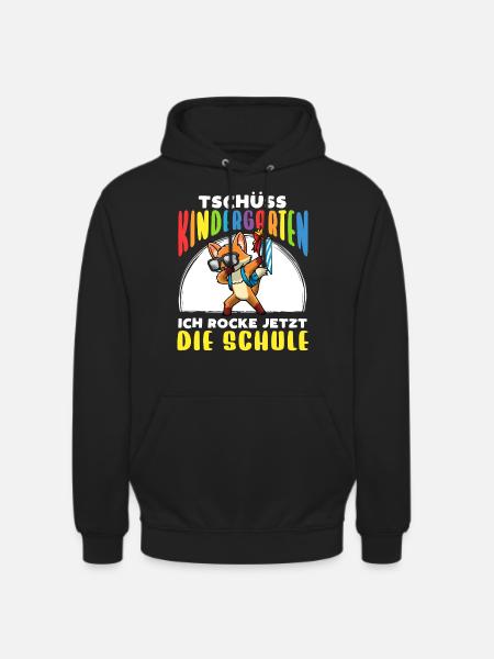 Schulkind Einschulung Fuchs - Unisex Hoodie - Schwarz