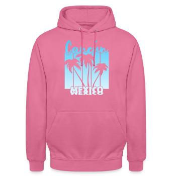 Cancun Mexico - Unisex Hoodie - pink - Front - Alina (178cm) & Michal (187cm)