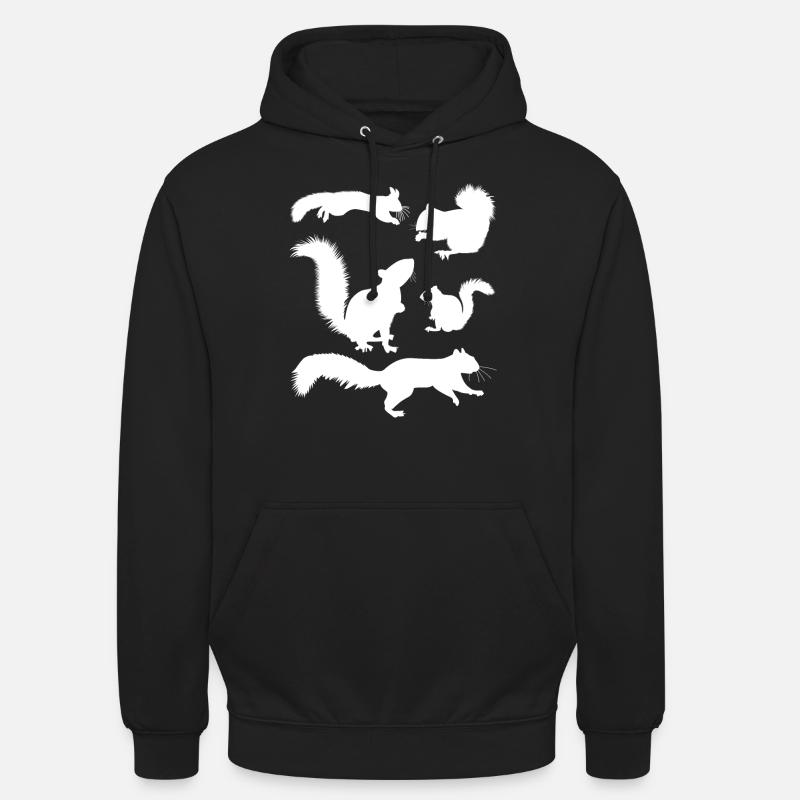 Squirrel, cute squirrel lover, - Unisex Hoodie - black
