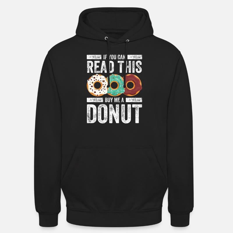 Amateur de beignets - Sweat-shirt à capuche unisexe - noir