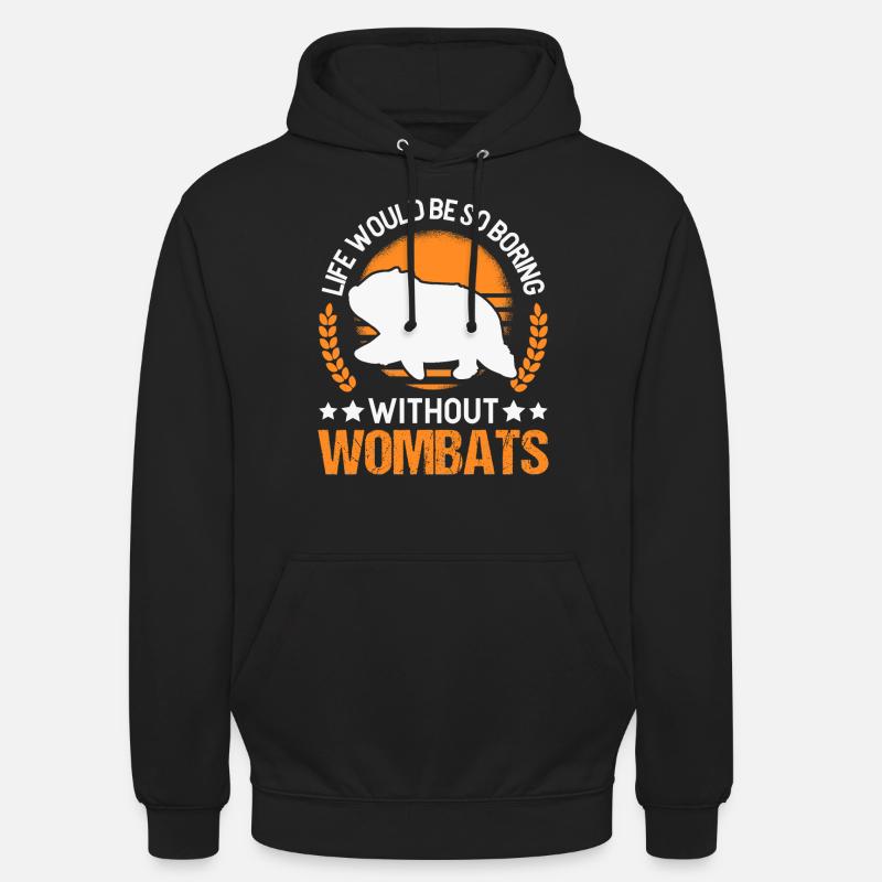 Wombat australien - Sweat-shirt à capuche unisexe - noir