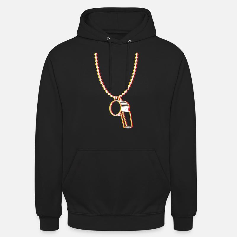 Arbitre de sifflet de sifflet - Sweat-shirt à capuche unisexe - noir
