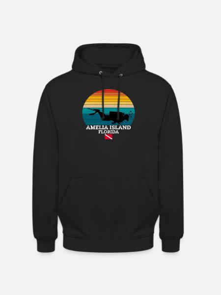 Amelia Island US Island Diving - Unisex Hoodie - black