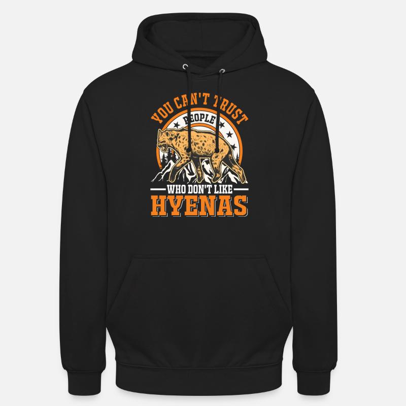 Hyäne Geschenk Erdwolf Hyena - Unisex Hoodie - Schwarz