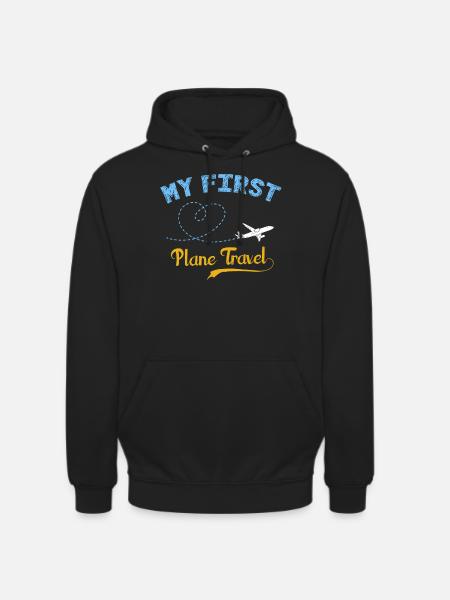 Premier avion, avion - Sweat-shirt à capuche unisexe - noir