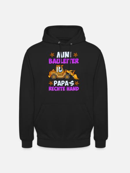 Eigenheim Kinder Spruch Bauleiter - Unisex Hoodie - Schwarz