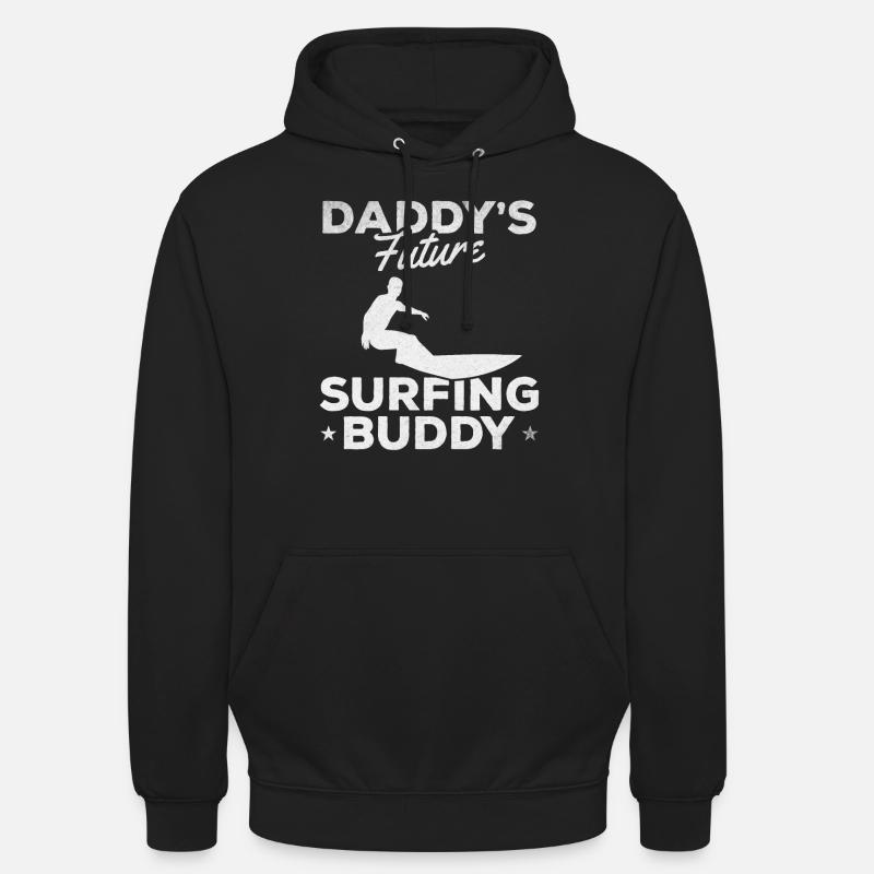 Daddy’s Future Surfing Buddy Surfboard - Sweat-shirt à capuche unisexe - noir