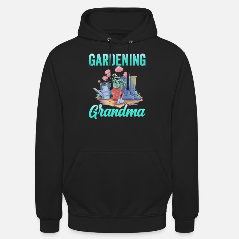 Gartenarbeit Oma Gärtnerin Garten Großmutter - Unisex Hoodie - Schwarz