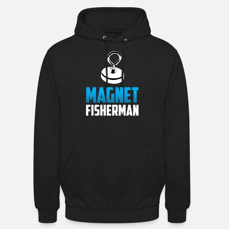 Magnetfischer Magnetfischen Magnet - Unisex Hoodie - Schwarz