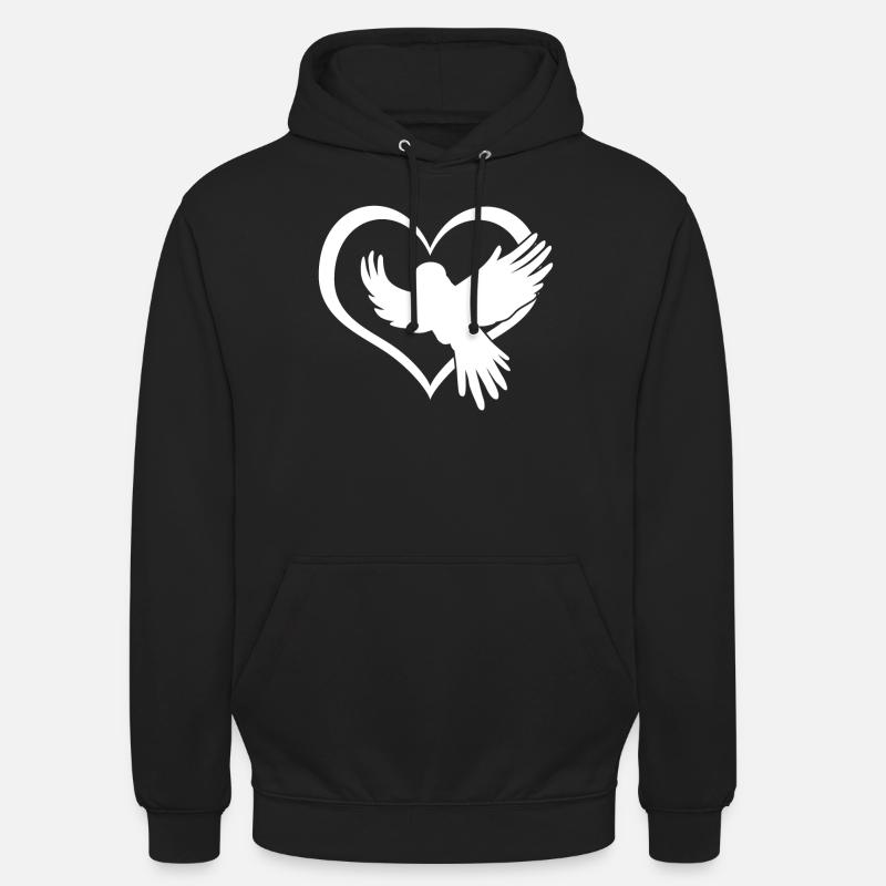 Budgerigar Coeur Budgie Budgerigar - Sweat-shirt à capuche unisexe - noir