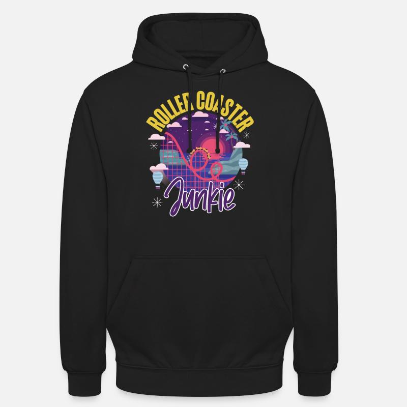 Roller Coaster Roller Coaster - Sweat-shirt à capuche unisexe - noir