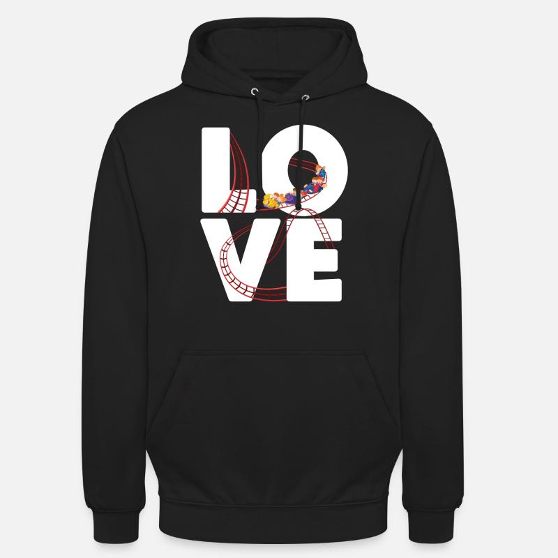 Scooter Coaster Amour - Sweat-shirt à capuche unisexe - noir