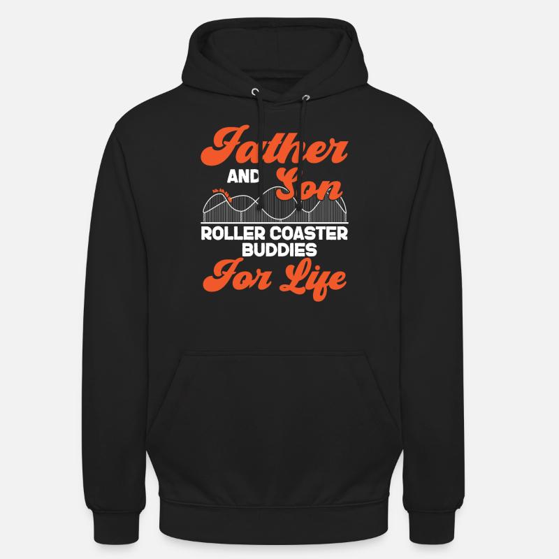 Roller Coaster Father Dad Son - Unisex Hoodie - Schwarz