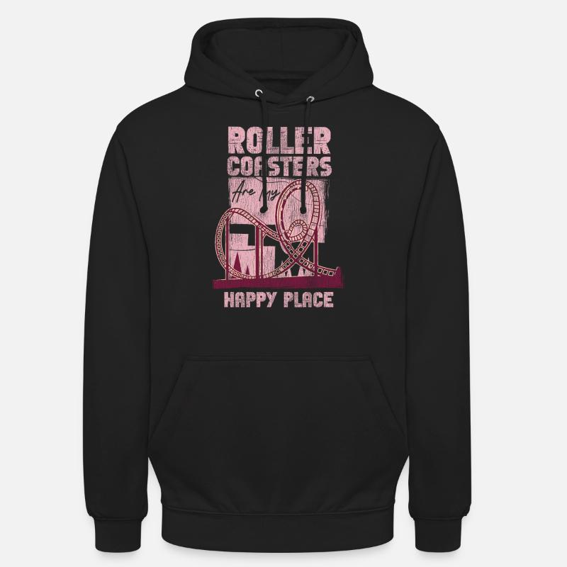 Roller Coaster Vintage Roller - Unisex Hoodie - black