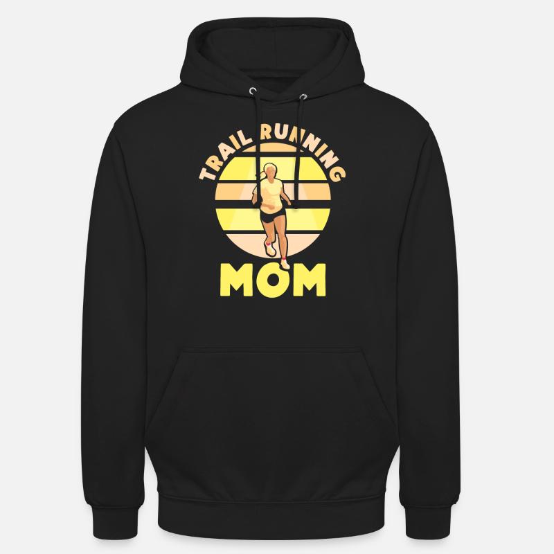 Trail Running Mama Runner Course de trail Running - Sweat-shirt à capuche unisexe - noir