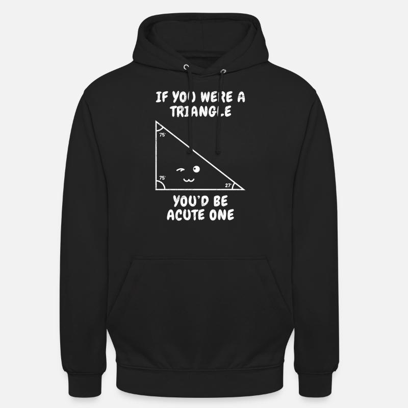 Mignon Triangle Math Couples - Sweat-shirt à capuche unisexe - noir