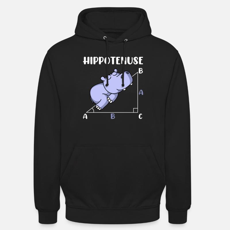 Hippotenuse fun math math - Unisex Hoodie - black