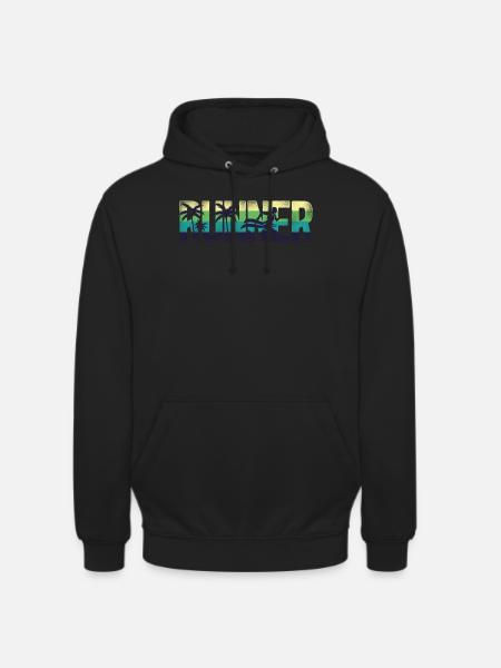 Running Runner Half Marathon Retro - Unisex Hoodie - black