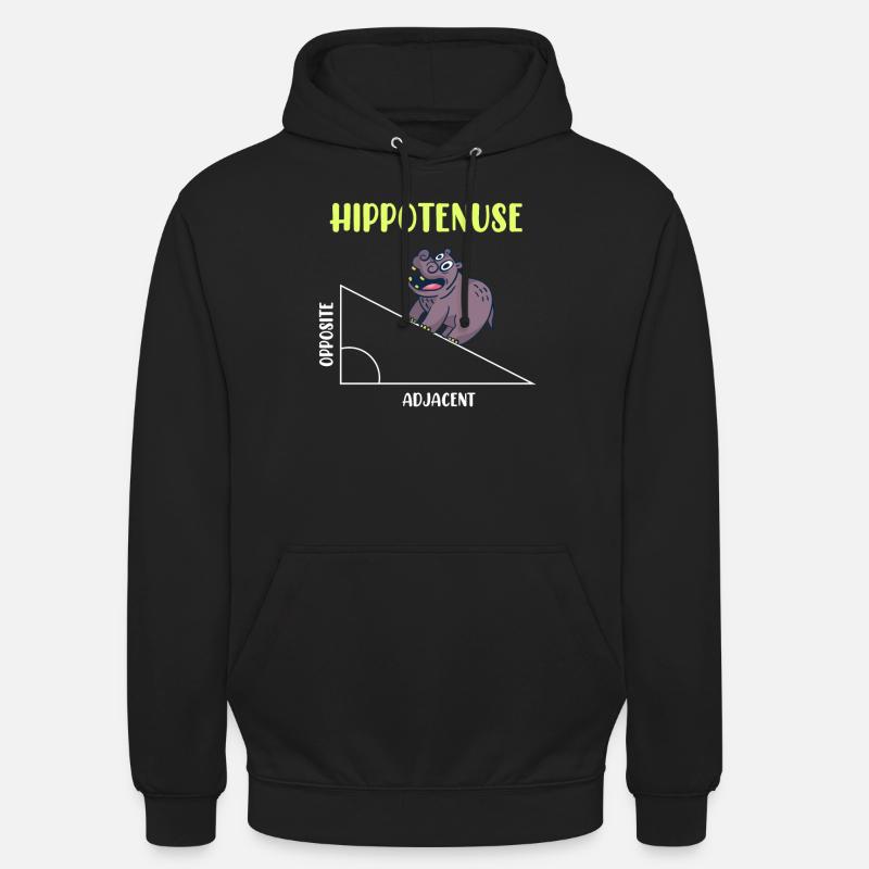 Hippotenuse Algebra Mathematics Student - Unisex Hoodie - black
