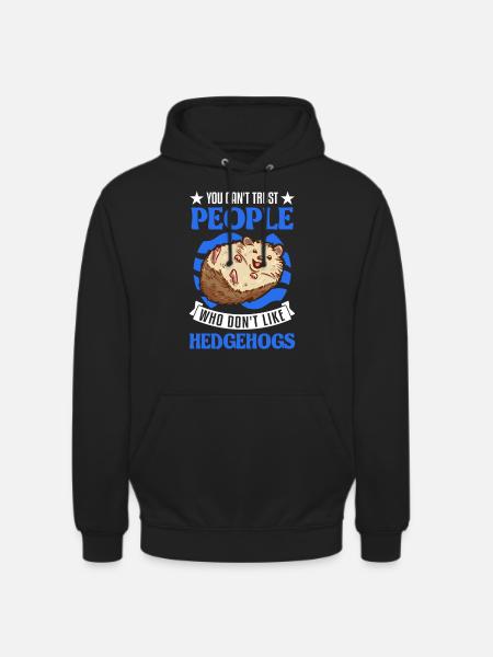 Igel Geschenk Stacheligel - Unisex Hoodie - Schwarz