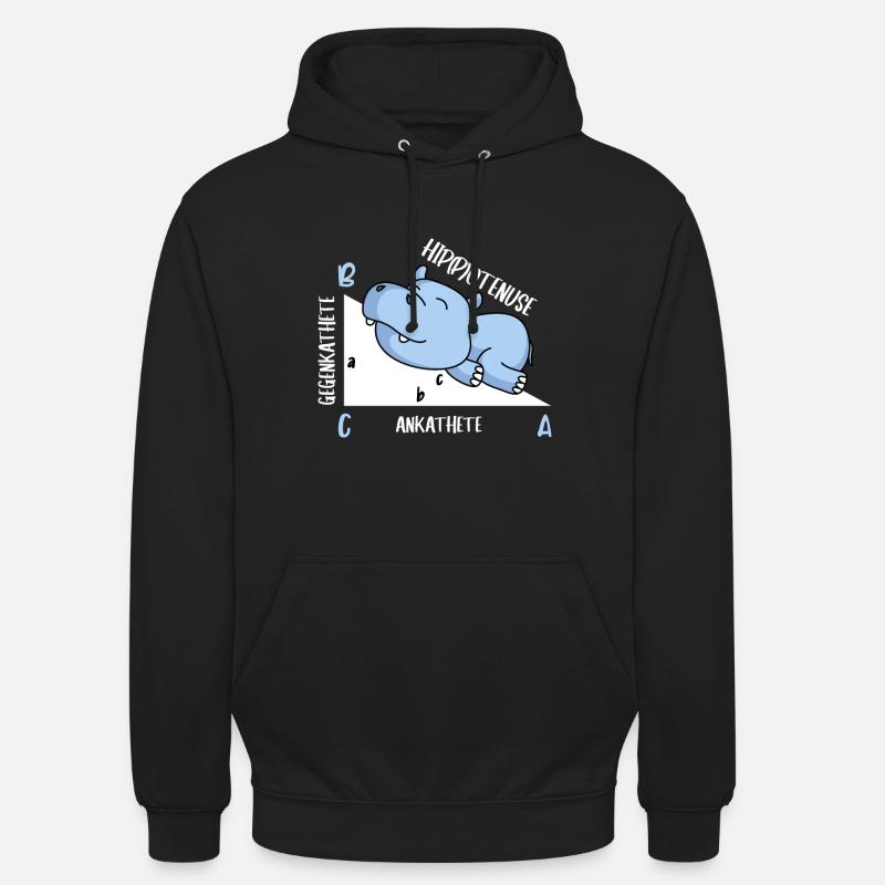 Hippotenuse Math Teacher Fun Math - Unisex Hoodie - black