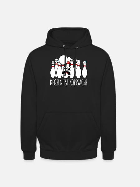 Kegeln ist Kopfsache - Unisex Hoodie - Schwarz