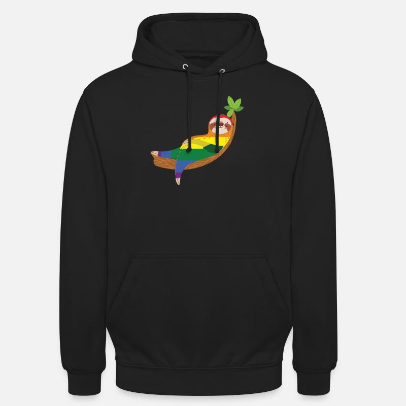 Pride Sloth - Unisex Hoodie - black