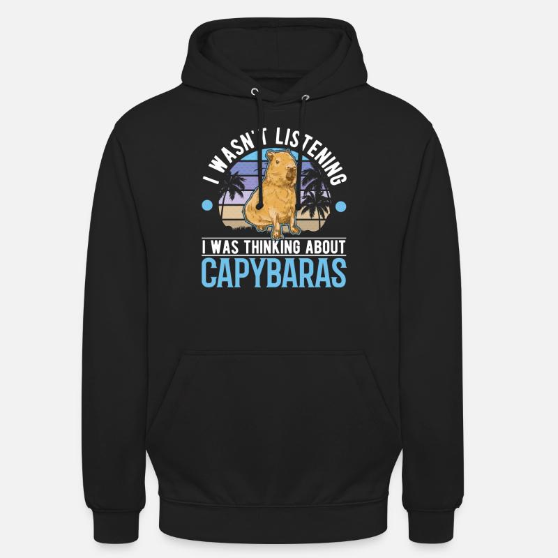 Capybara Cadeau Capybara - Sweat-shirt à capuche unisexe - noir