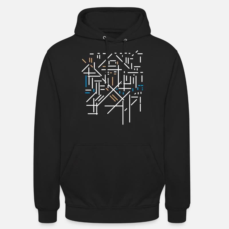Architecture Abstrait - Sweat-shirt à capuche unisexe - noir