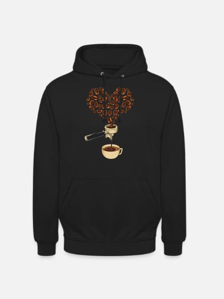 Liebe zur Espressomaschine - Unisex Hoodie - Schwarz