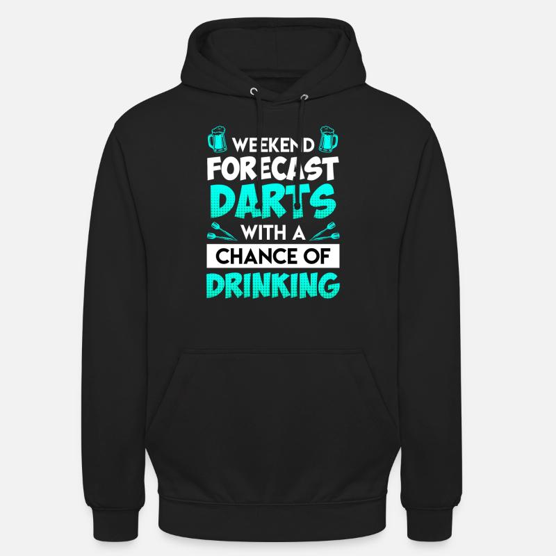Weekend Forecast Darts - Unisex Hoodie - black