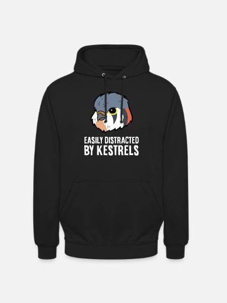 Easily Distracted By Kestrels - Unisex Hoodie - black