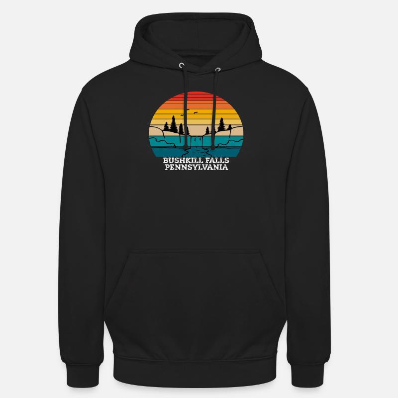 Bushkill Falls Pennsylvanie - Sweat-shirt à capuche unisexe - noir