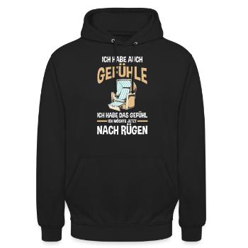 Ostsee Rügen - Unisex Hoodie - Schwarz - Vorne - Alina (178cm) & Michal (187cm)