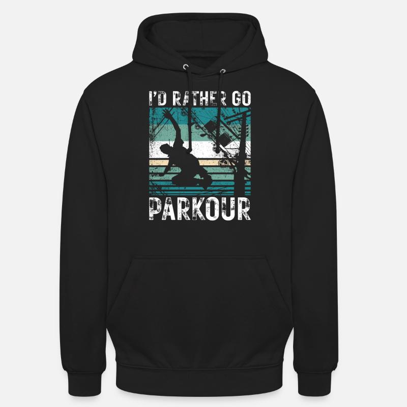 Parkour Free Running Traceur - Sweat-shirt à capuche unisexe - noir
