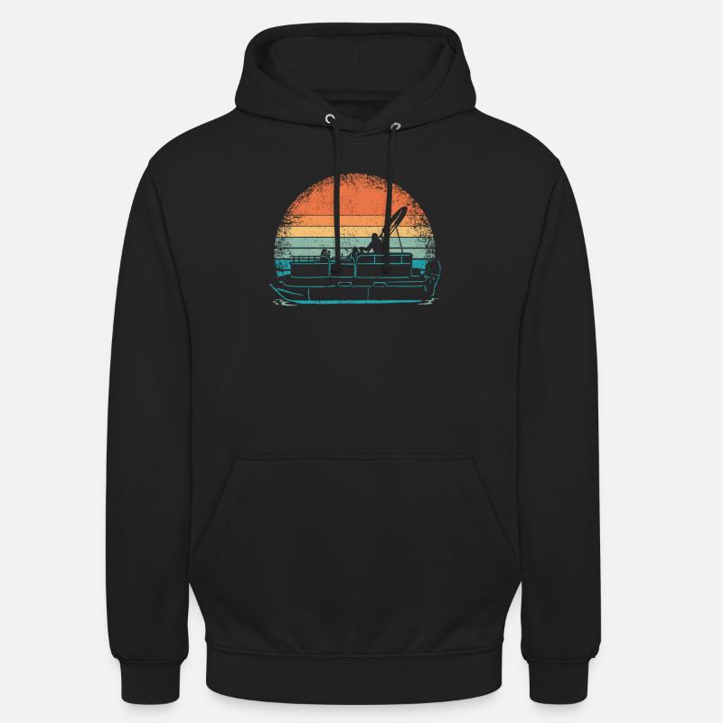 Pontonboot Kapitän Ponton Boote - Unisex Hoodie - Schwarz