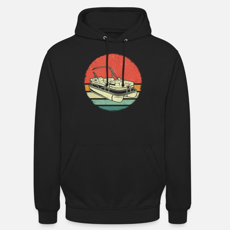 Pontonboot Kapitän Ponton Boote - Unisex Hoodie - Schwarz