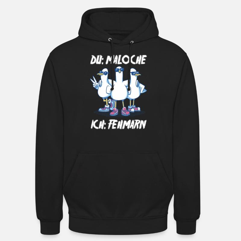 Ostsee Tauben Fehmarn - Unisex Hoodie - Schwarz