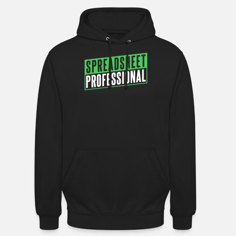 Spreadsheet Professional Accountant Table Work - Unisex Hoodie - black